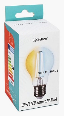 Лампа светодиодная с управлением через Wi-Fi Zetton Smart Wi-Fi Bulb E27 5Вт 2200-6500K ZTSHLBWCWE271RU