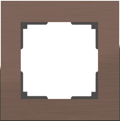 Рамка Aluminium на 1 пост алюминий коричневый WL11-Frame-01 4690389073687