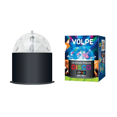 Светодиодный светильник Volpe Cвeтoдиoдный cвeтильник-пpoeктop ULI-Q302 03W/RGB BLACK