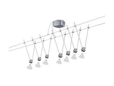94002 Cветильник для струнной системы DecoSystems 7x35W GU5,3 12V хром/сатин Paulmann