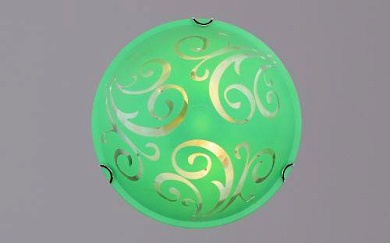 Настенно-потолочный светильник РОССВЕТ Светильник РС-117 Азазель зеленая (д.300)