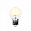 Лампа светодиодная (UL-00000302) Е27 6W 3000K шар матовый LED-G45-6W/WW/E27/FR PLS02WH