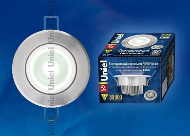 Светильник Downlight Uniel ULM-R31-5W/NW IP20 Silver кapтoн
