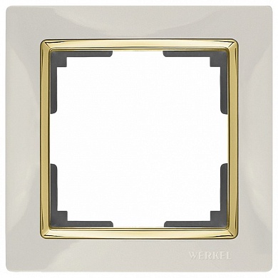 Рамка на 1 пост Werkel Snabb WL03-Frame-01-ivory-GD