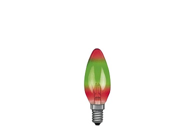 40226 Лампа свеча, E14, красный/зеленый, 25W Paulmann