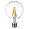 Лампа светодиодная филаментная Lightstar LED Filament E27 8W 4000K груша прозрачная 933104