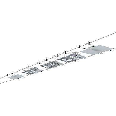 94072 Cветильник для струнной системы Outline 6х20W, G4/GU4, 230/12V 210VA, хром матовый Paulmann