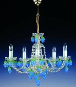 Люстра подвесная Artglass GIZELA IX. VINO LIGHT BLUE ST