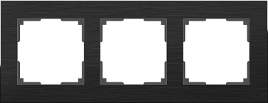 Рамка Werkel Aluminium на 3 поста алюминий черный WL11-Frame-03 4690389110467