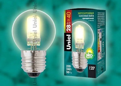 Светодиодная лампа Uniel HCL-28/CL/E27 globe E27 28Вт