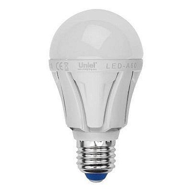 Лампа светодиодная (UL-00002003) E27 8W 6500K груша матовая LED-A60 8W/DW/E27/FR PLP01WH
