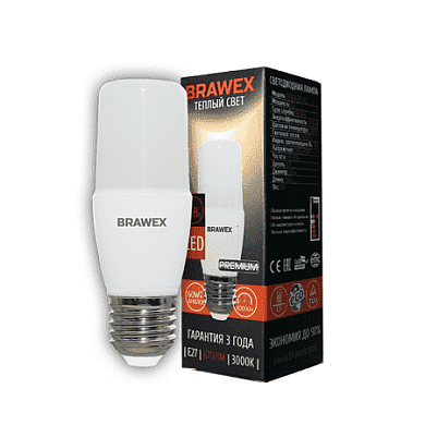 Светодиодная лампа Brawex PREMIUM 5307A-T7A-7L E27 7Вт Теплый 3000К