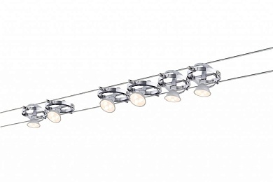 94127 Wire System Cardan LED 6x4W GU5,3 Chrom Paulmann