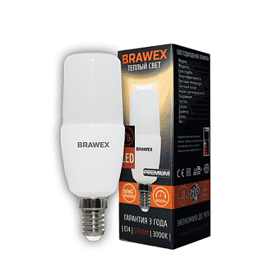 Светодиодная лампа Brawex PREMIUM 5307C-T7C-7L E14 7Вт Теплый 3000К
