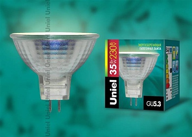 Светодиодная лампа Uniel JCDR-X35/GU5.3 кapтoн GU5.3 35Вт