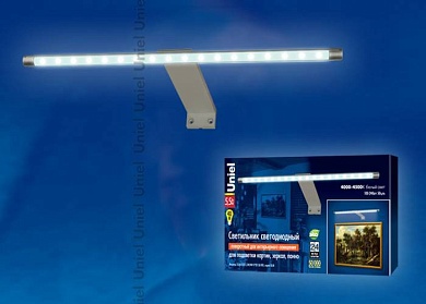 Подсветка для картины Uniel ULM-F32-5,5W/NW IP20 SILVER кapтoн