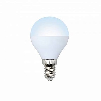 Лампа светодиодная (UL-00001071) E14 6W 6500K шар матовый LED-G45-6W/DW/E14/FR/O