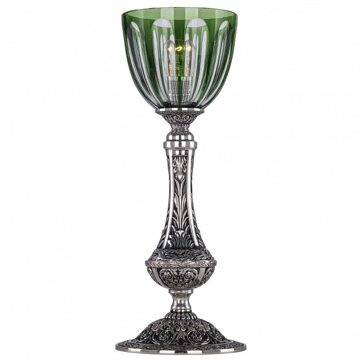 Настольная лампа декоративная Bohemia Ivele Crystal 7100 71100L/15 NB P1 Clear-Green/H-1H