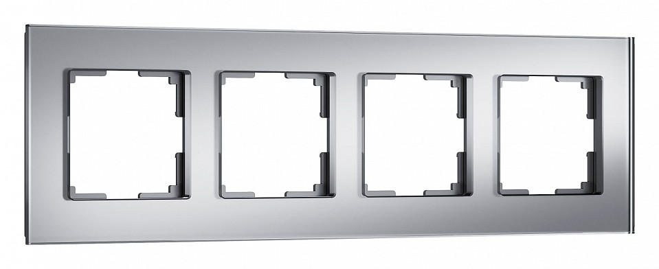 Рамка на 4 поста Werkel Senso серебряный soft-touch W0043106