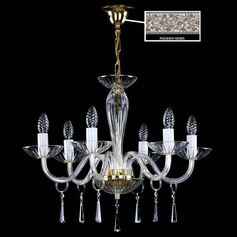 Люстра подвесная Artglass STEFANIE VIII. SWAROVSKI ELEMENTS NICKEL