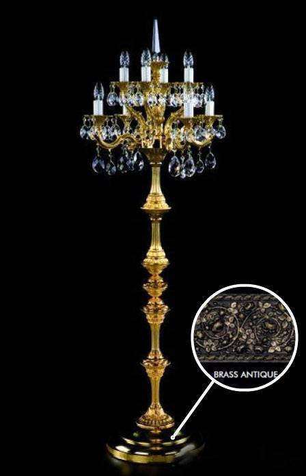 Торшер Artglass FELICITA BRASS ANTIQUE SP