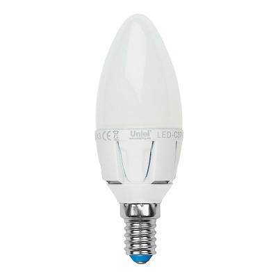 Лампа светодиодная (07889) E14 6W 4500K свеча матовая LED-C37-6W/NW/E14/FR ALP01WH