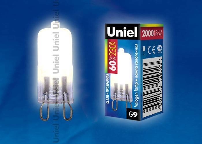 Светодиодная лампа Uniel JCD-CL-60/G9 кapтoн G9 60Вт