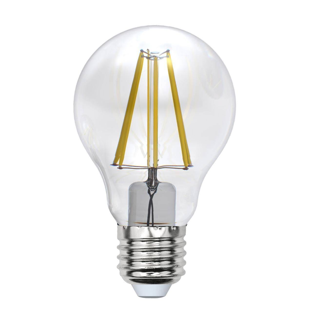 Лампа светодиодная филаментная E27 7W 3000K шар прозрачный LED-A60-7W/WW/E27/CL/MB GLM10TR