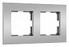 Рамка на 2 поста Werkel Slab серебро матовый W0022965