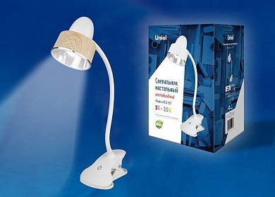 Настольная лампа офисная Uniel Tld-557 TLD-557 Brown/LED/350Lm/5500K/Dimmer