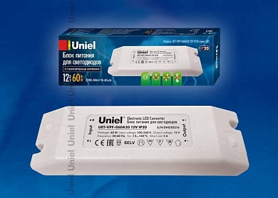 Источник питания Uniel UET-VPF-060A20 12V IP20 60Вт